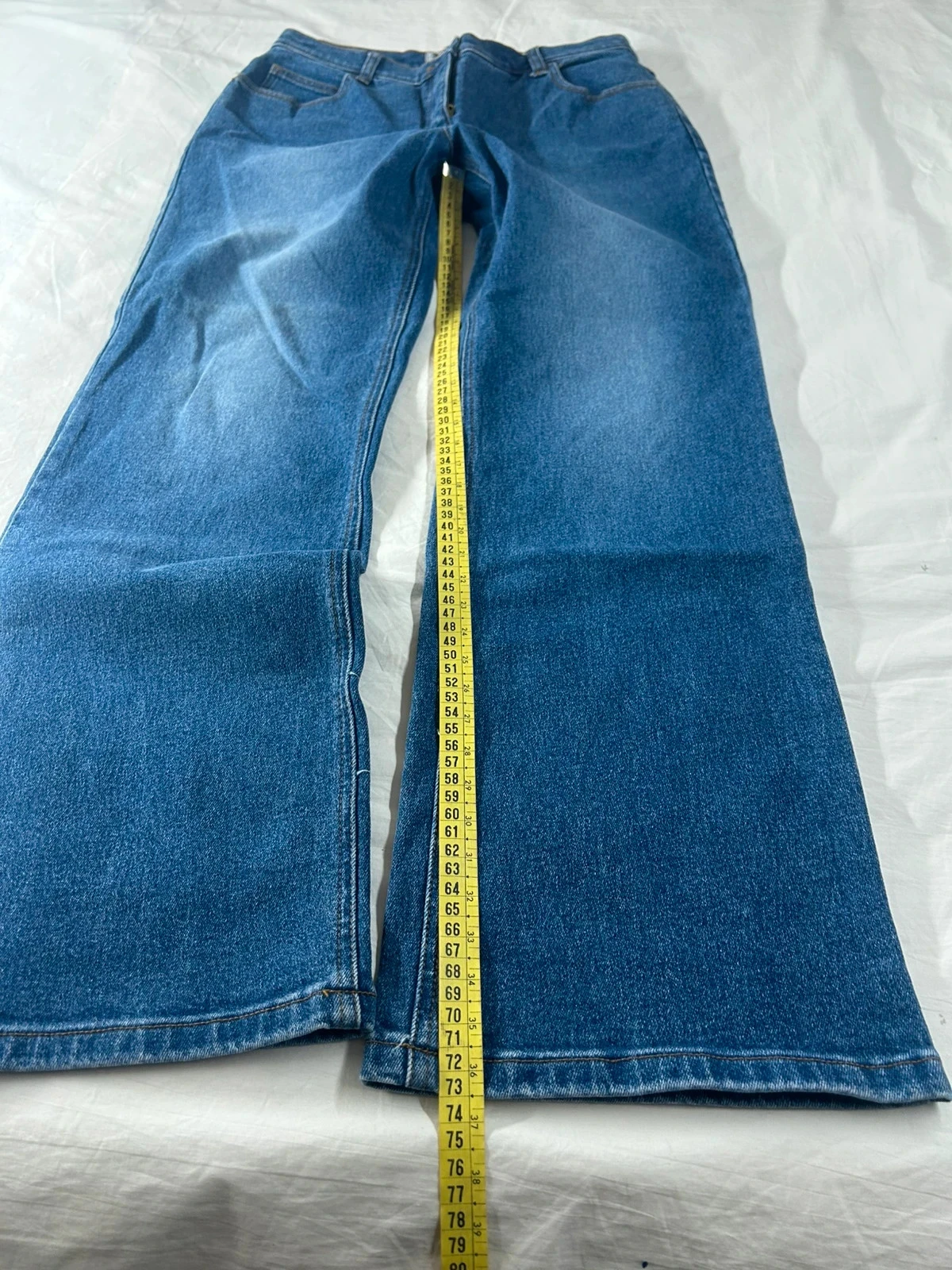 Navy blue straight flared john baner jeans size 42 – photo 5